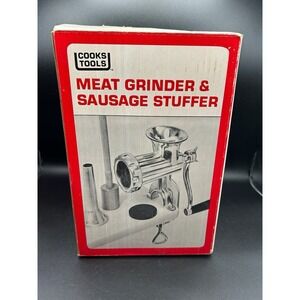 Vintage "Cooks Tools" brand Meat Grinder and Sausage Stuffer
